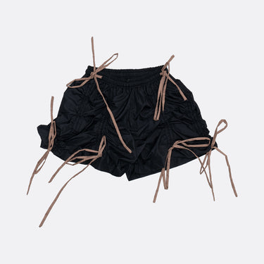 SUCATTA - CARL RUCHED SHORTS IN BLACK