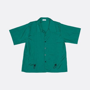 SUCATTA - RUCHED PARACHUTE SHIRT IN FOREST GREEN