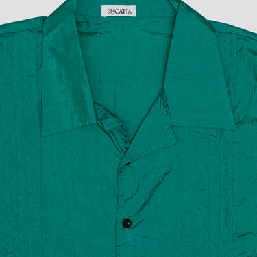 SUCATTA - RUCHED PARACHUTE SHIRT IN FOREST GREEN