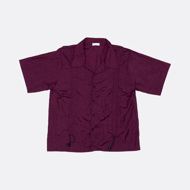 SUCATTA - RUCHED PARACHUTE SHIRT IN WINE