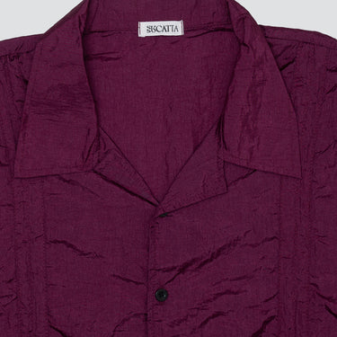 SUCATTA - RUCHED PARACHUTE SHIRT IN WINE