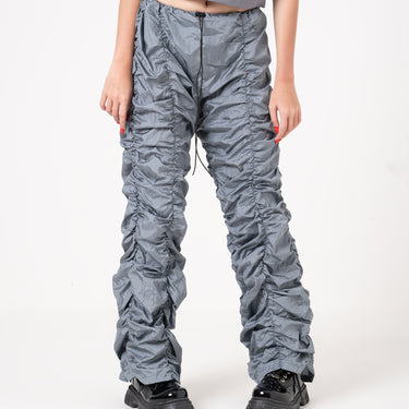 SUCATTA - Y2K RUCHED CARGO PANTS IN GREY