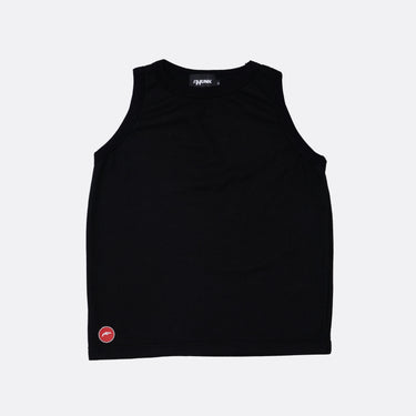 FHUNK - CURSIVE WAFFLE TANK BLACK