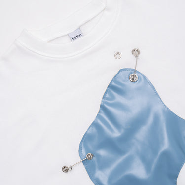 REISE - NILE OVERSIZED SWEATER - WHITE BLUE