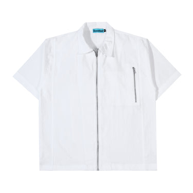 DOVETAIL - Core Logo Zip Up Shirt - White