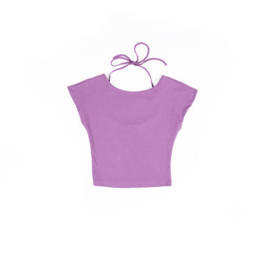 ODIVA - Vera Cropped T Shirt - PURPLE