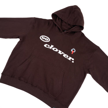 99 CLOVER - FEELING LUCKY OVERSIZED BROWN HOODIE