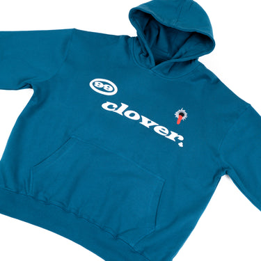 99 CLOVER - FEELING LUCKY OVERSIZED BLUE HOODIE