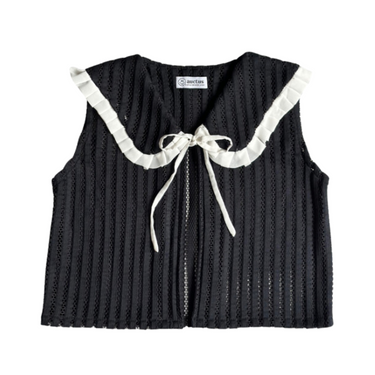 AUCTUS - IVY COLLAR VEST - BLACK