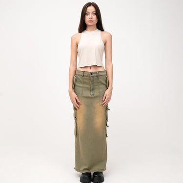 CATHA - LINE UP CARGO SKIRT GREEN