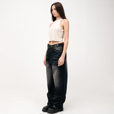 CATHA - BLACK LINE UP WASHED JEANS