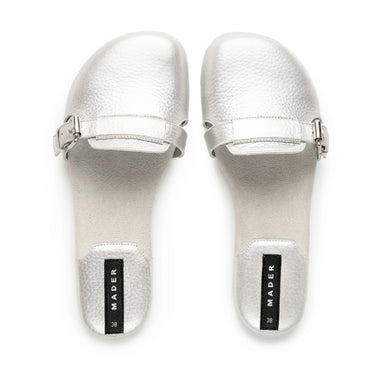 MADER - Round Slipper Mules - Silver