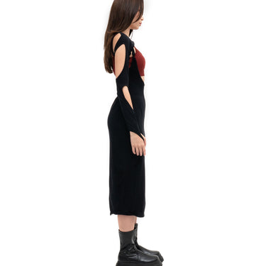 REISE - MEGARA KNIT DRESS BLACK RED